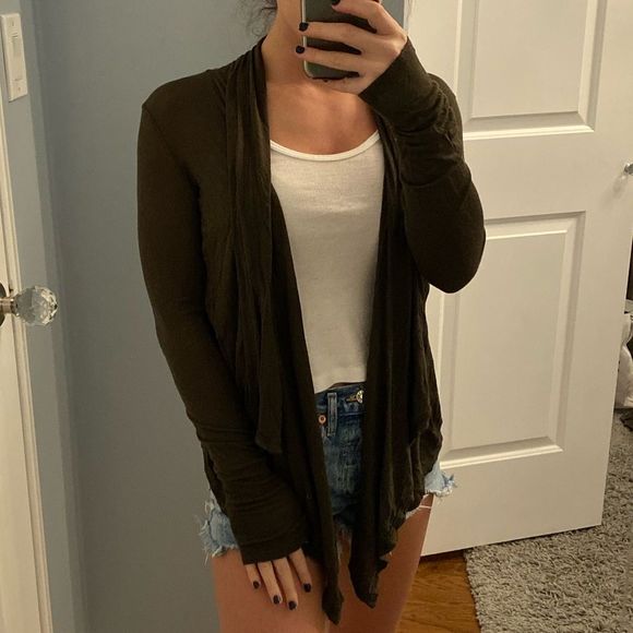 Forever 21 Olive Cardigan - Picture 1 of 6